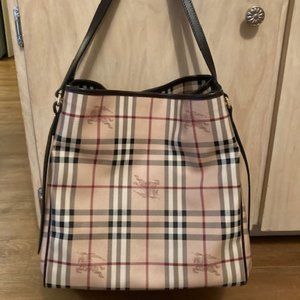 Authentic Burberry Haymarket Tote Bag